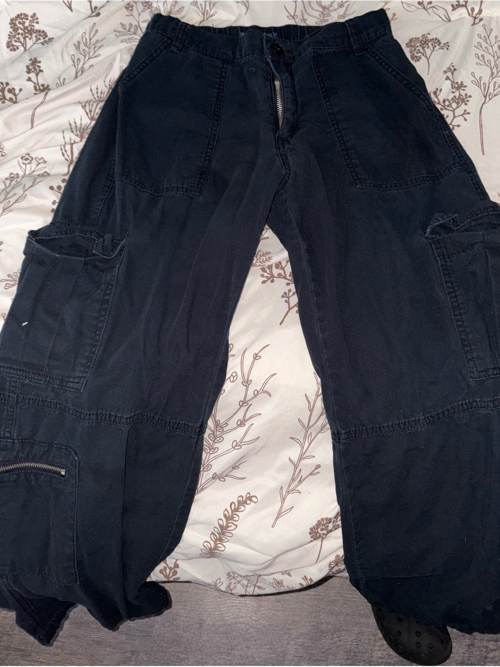 Aeropostale Black Utility Cargo Joggers
